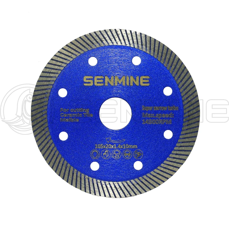 super thin hot pressed diamond cutting disc 4 1/2' turbo ceramic circular saw blade for tile marble ceramics