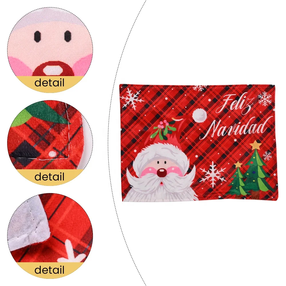 Green Snowman Plaid Placemat