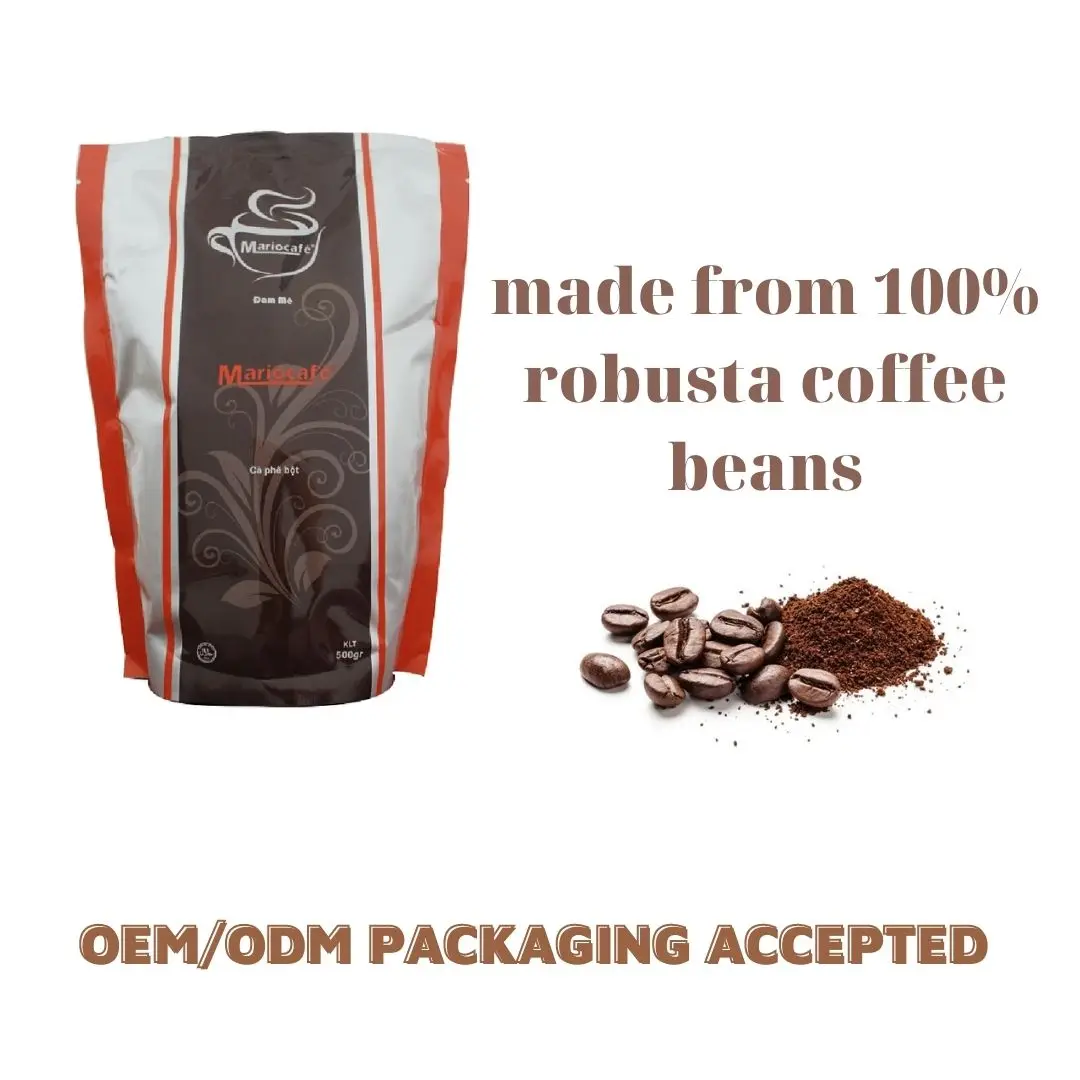 Лучшая цена эспрессо 100% кофе в зернах Robusta Passion жареные кофейные зерна HACCP ISO удобное использование из Вьетнама 500 г/пакет