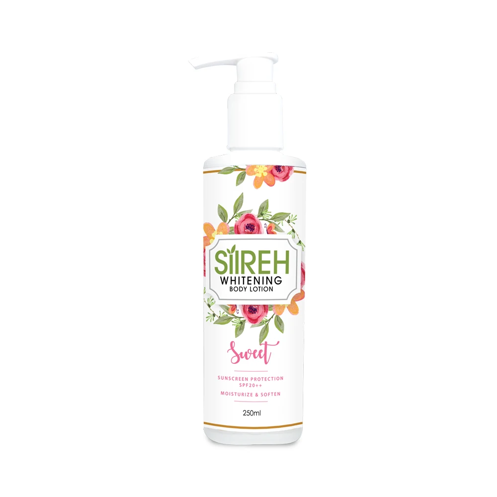 Siireh Sweet Glow 250ml Whitening Body Lotion hydrates brightens and evens skin tone for a radiant complexion