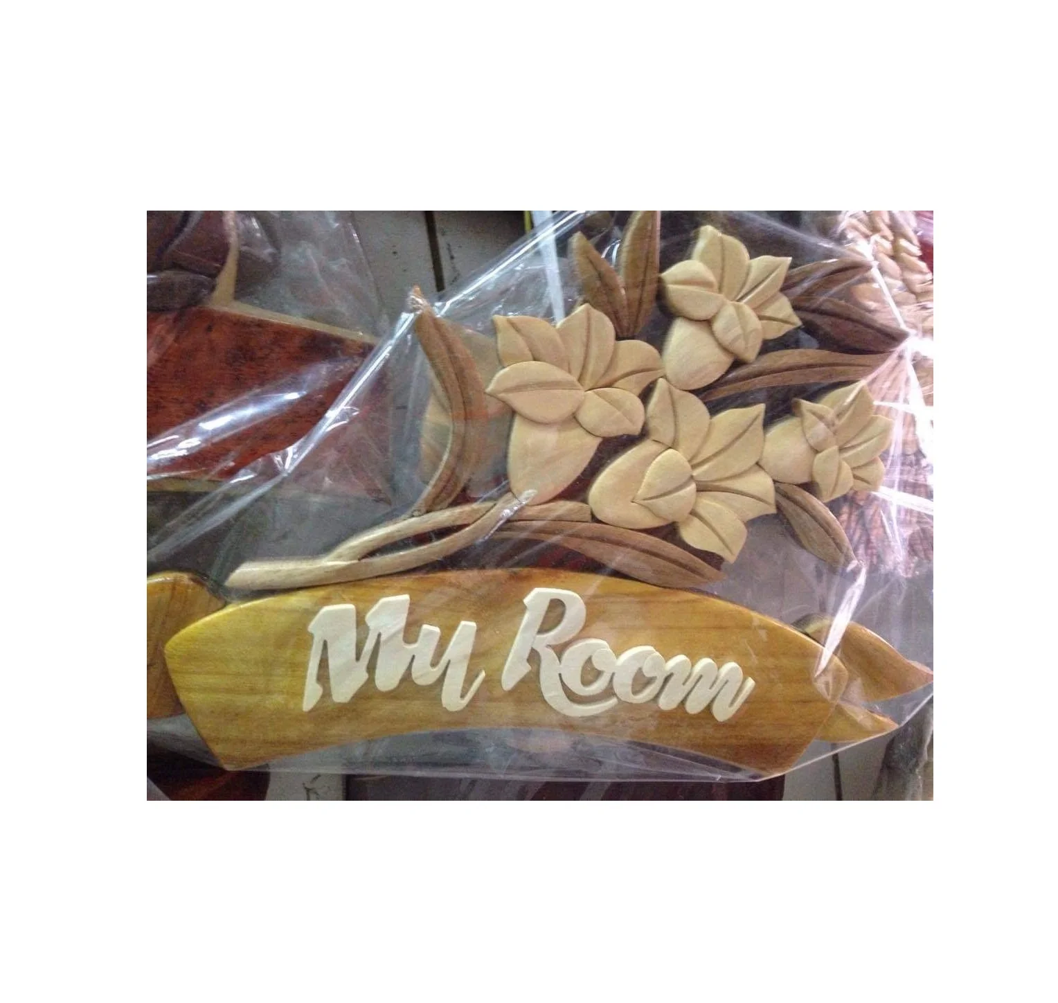 Vietnam bulk Handmade Children Wooden Door Plaque | Wooden wall art with name intarsia Handmade wood intarsia nameplates