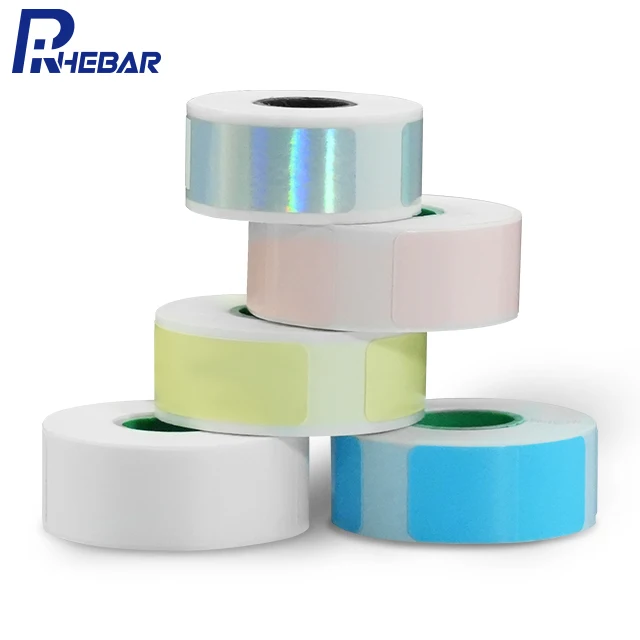 Rhebar Four-proof Thermal Paper Self-adhesive Label Multi-color Style Thermal 15*30mm Paper for Mini Bluetooth Printer