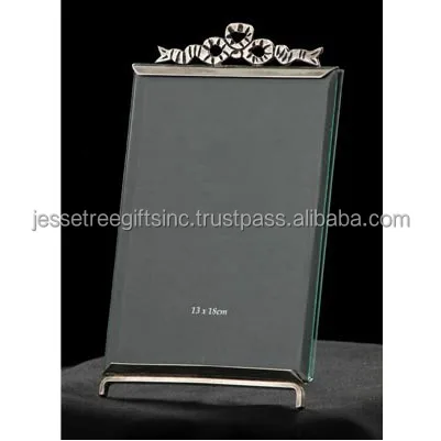 Металлическая и Стеклянная фоторамка с антикварной серебряной отделкой Тисненый Цветочный дизайн для украшения дома оптовая цена