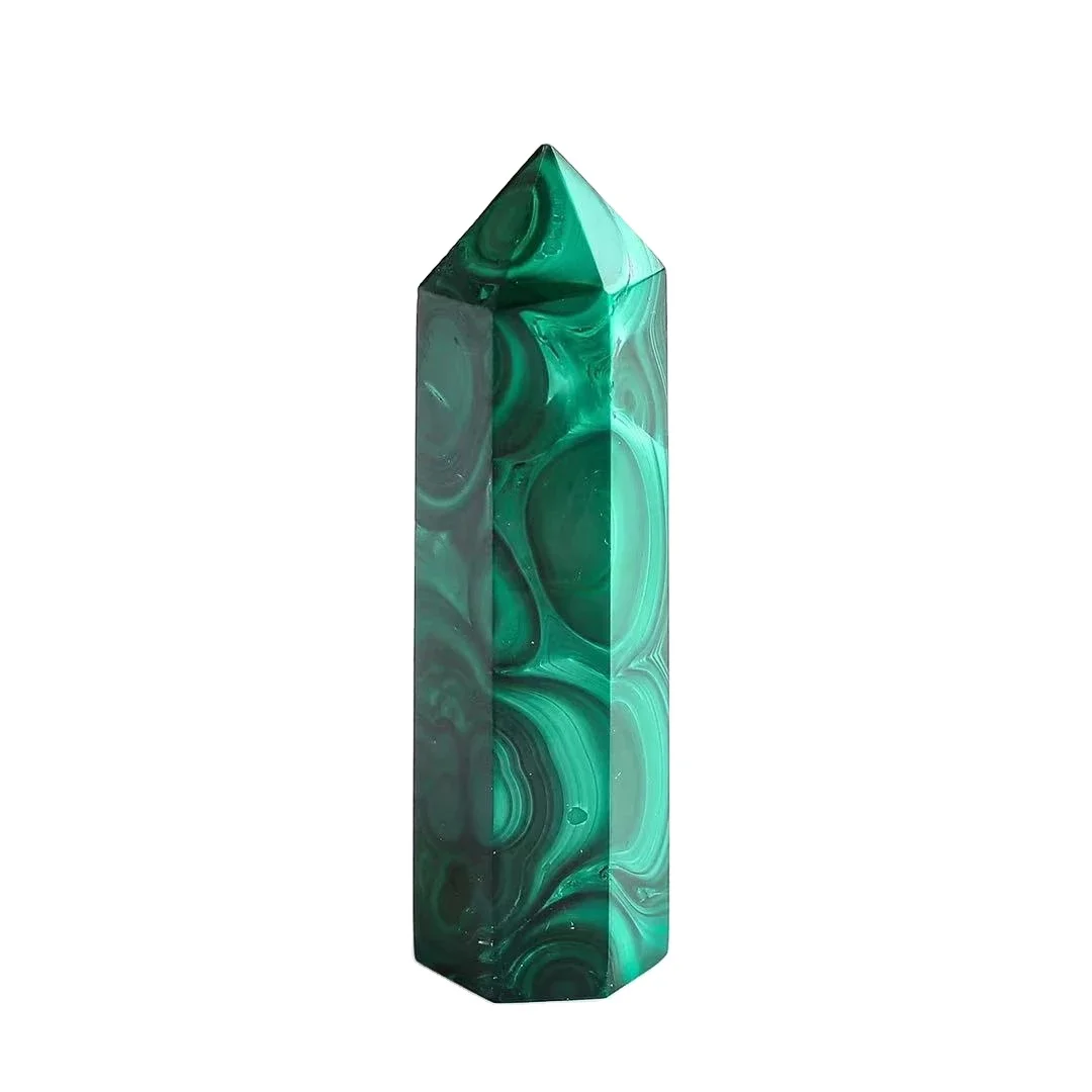 Malachite Tower Point Natural Crystal Point Gemstone Tower Low Price Wholesale Malachite Point Crystals Supply