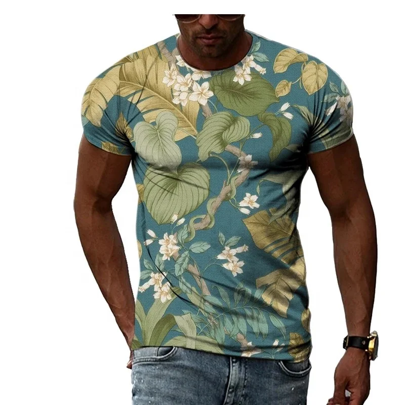 Summer Hot Sale Art Leisure T-Shirt Short Sleeve O-Neck Comfortable Fashion Trend Men Breathable Gorgeous 3D Print T-Shirt