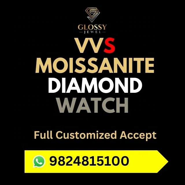 Full White VVS Moissanite Diamond Watch Luxury Customize Hip Hop Mechanical Watch With GRA Certification