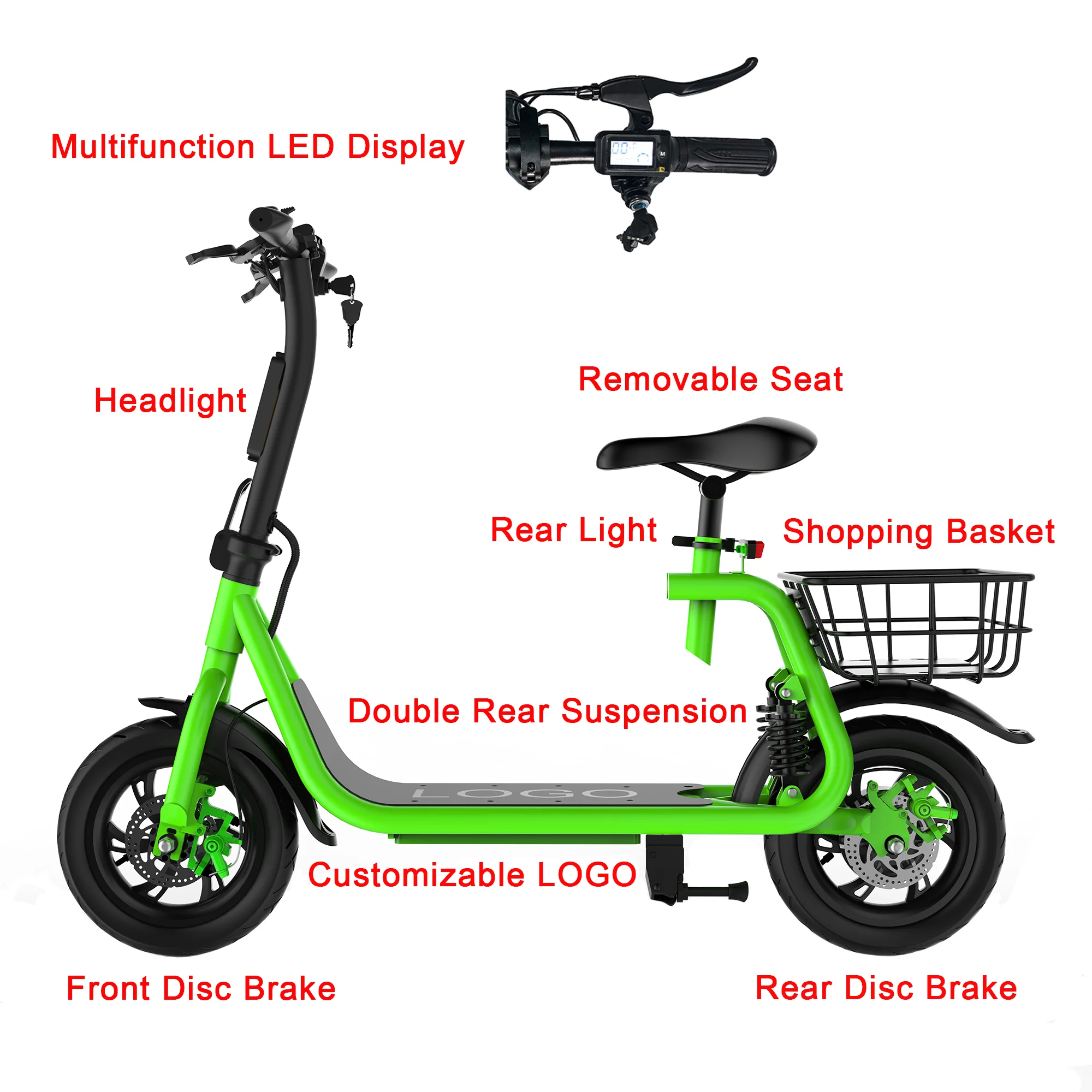 Best Seller A1 E-scooter High Quality 350W Double Disc bBrakes 36V 10AH Foldable Electric Scooters Adult Motorcycle