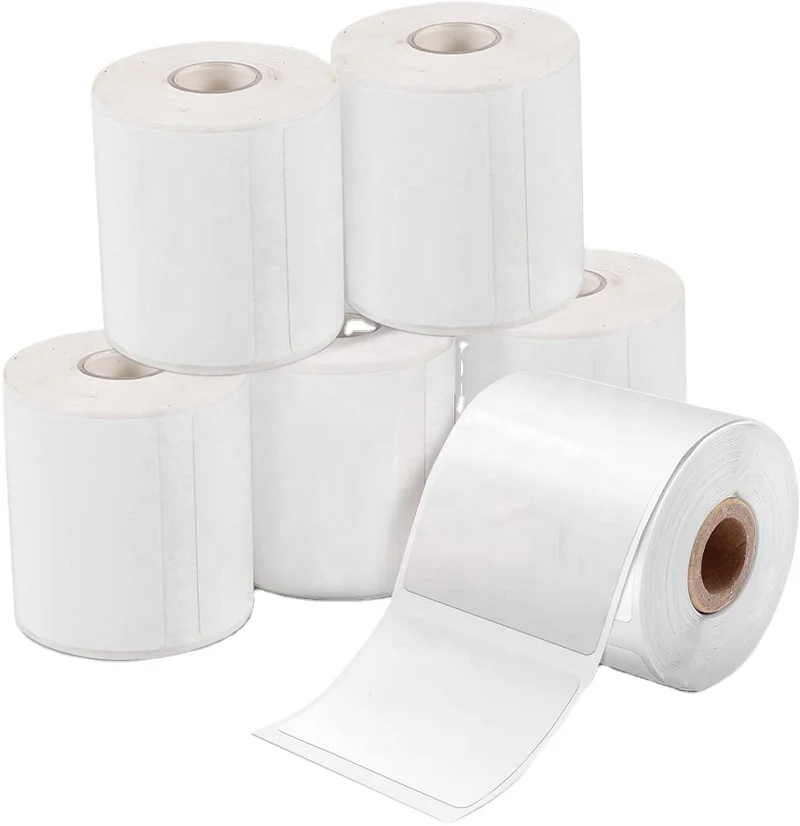 Factory Direct Self Adhesive Thermal Paper Label Sticker Jumbo Rolls for Label Maker Worldwide