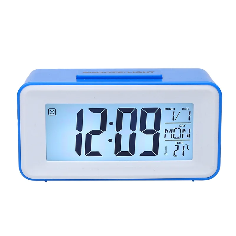 T518 Wholesale Dementia Calendar Date Snooze Small Bedroom Electronic Lcd Day Table Desk Digital Clock