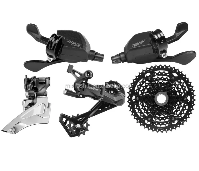 2 speed 9 speed groupset trigger shifter rear derailleur cassette ebike frame
