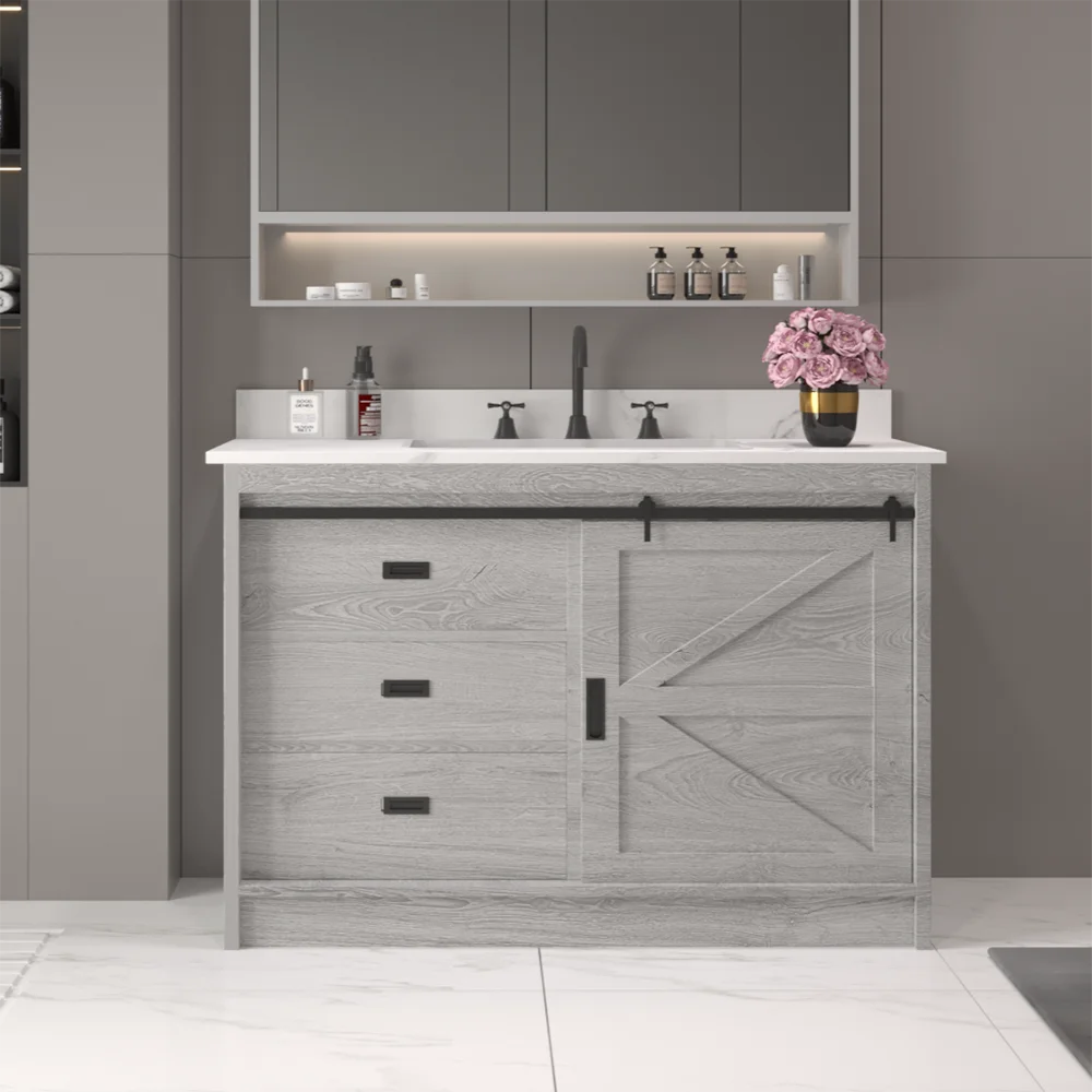 JY RTA Freestanding Plywood Bathroom Vanity Base Vanity