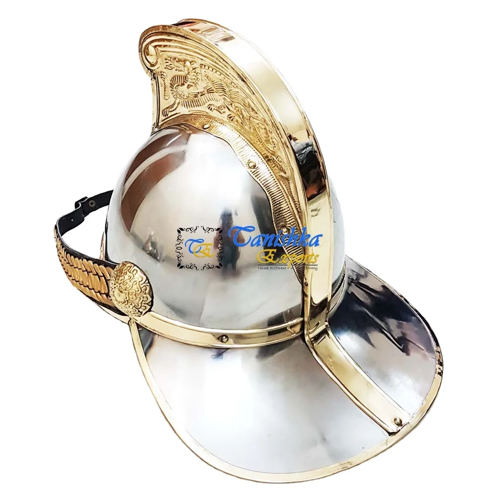 Fireman Armor Soldiers Helmet Manufacturing Antique Brass Custom Design Fireman Helmets Metal Crafts Fire Brigade Helmets