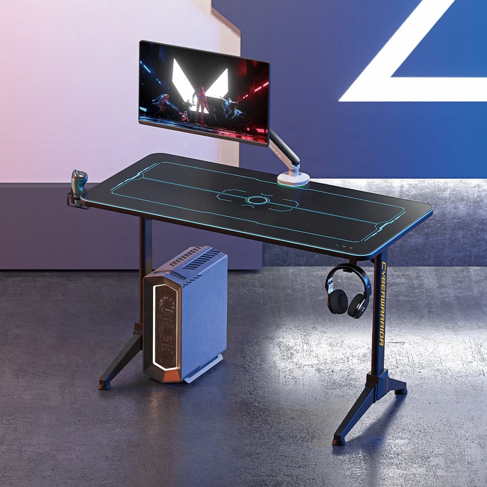 BLD02-126 Gaming Desk Custom Original Design Computer Table Wholesale Ergonomic Black Gaming Game Desk for Computer PC