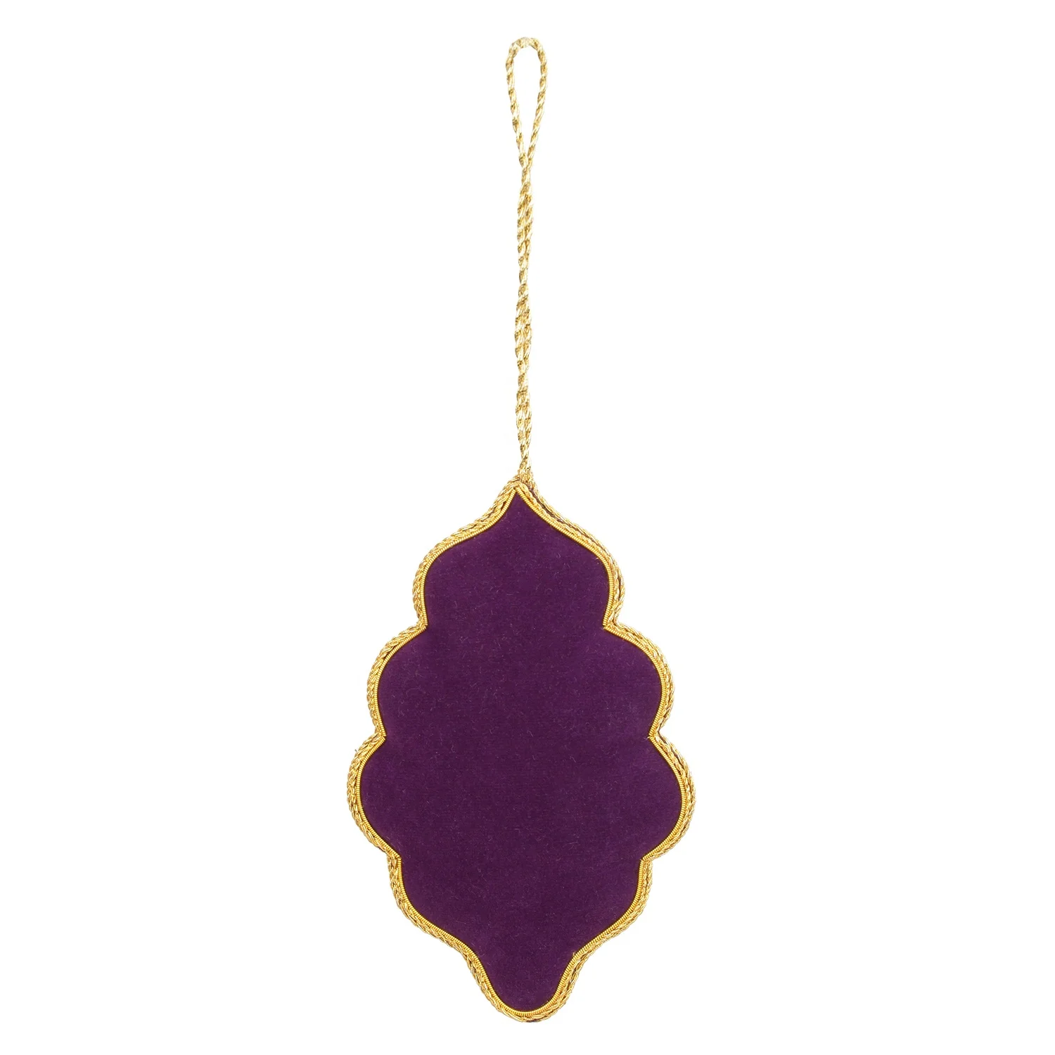 Handmade Velvet Satin Christmas Decorations Beaded Embroidered Ornaments Wholesale Handcrafted Christmas Decorative Pieces