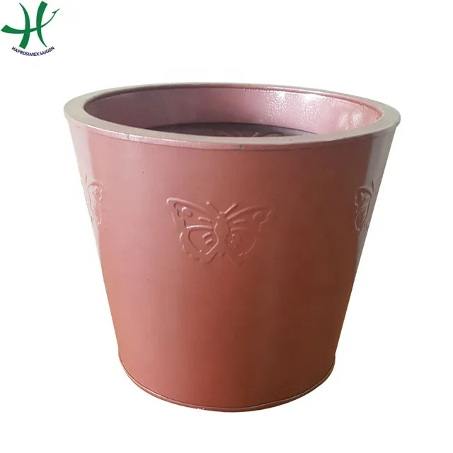 New Design Zinc Flower Planter, Wholesale Zinc Pots in Vietnam, Home & Garden Decoration (HG 15-1041/3)