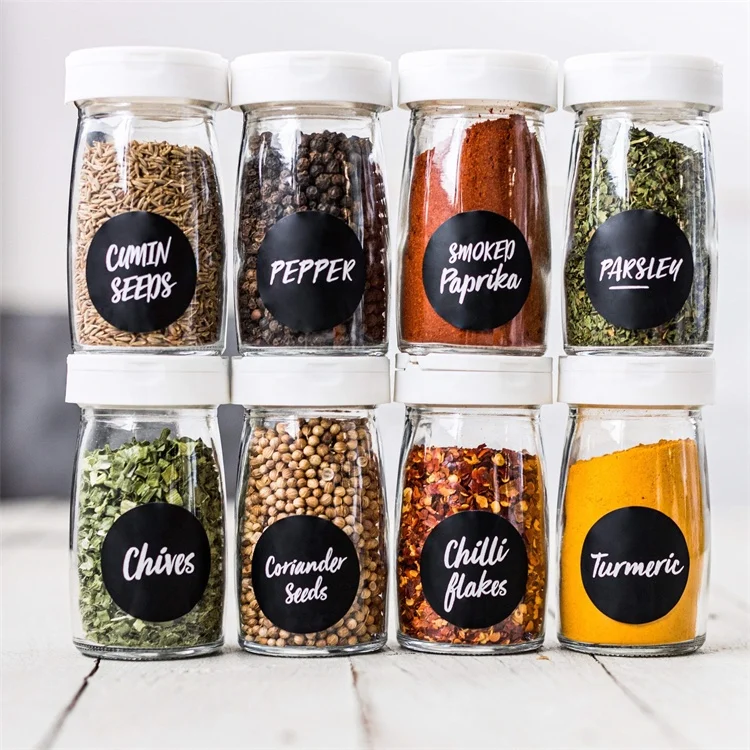 Removable Reusable Better Waterproof Spice Jar Chalkboard Stickers Kitchen Pantry Labels