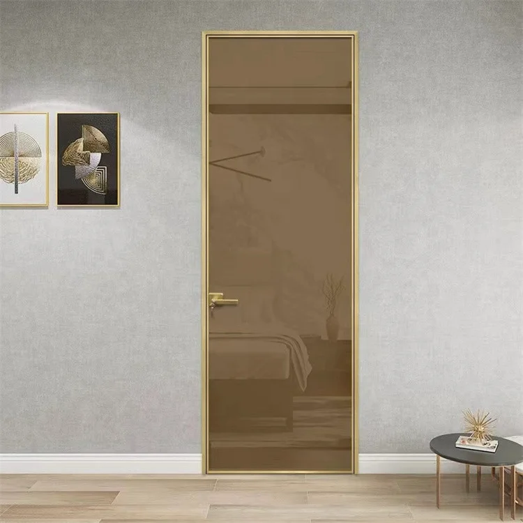 American Hot Sale Modern Aluminum Pivot Door Thermal French Style Aluminum Door Frames Bathroom Door Aluminum