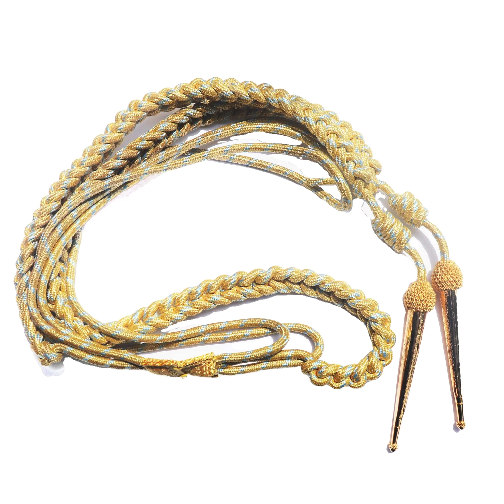 Mylar Wire Aiguillette Cord New Best Quality Gold Outdoor Activities for Army Air Force Navy Ceremonial Use Customized Accessory