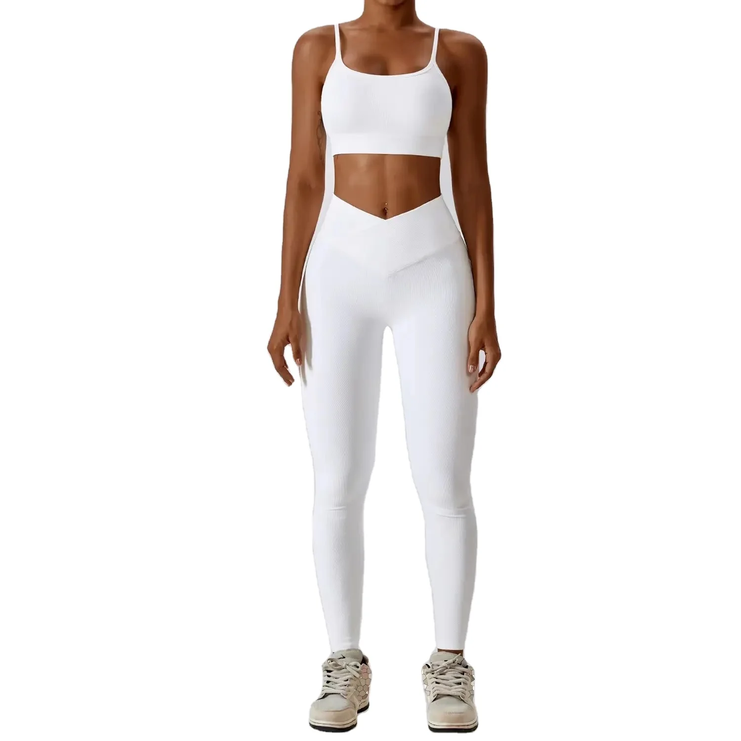 Wholesale Plus Size Fitness Women Gym Yoga Wear Clothing Workout Sportswear Butt Lift Pants Women 4 Piece Yoga Sets