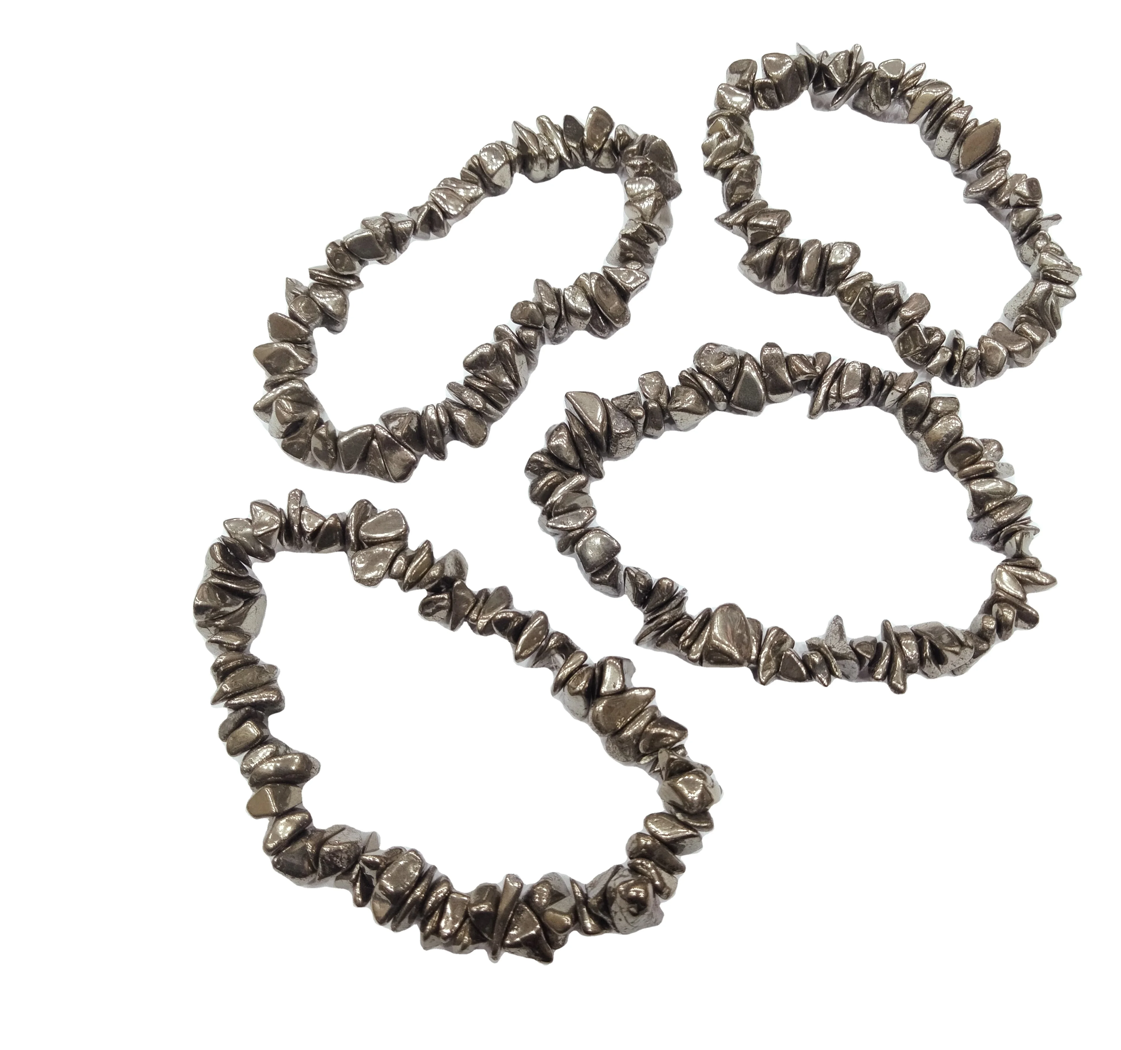 Wholesale natural peru pyrite bracelet , healing crystal stone  pyrite cluster bracelet gemstone bracelet