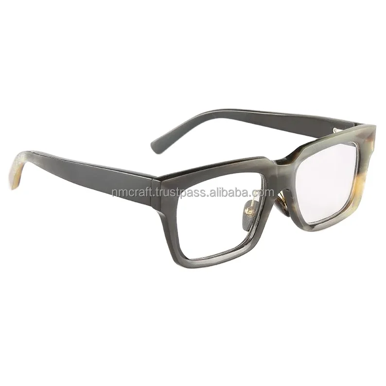 Premium Quality Buffalo Horn spectacles Frame eyewear reading use Natural Buffalo Horn Color Black Sunglasses Frame BY N M CRAFT