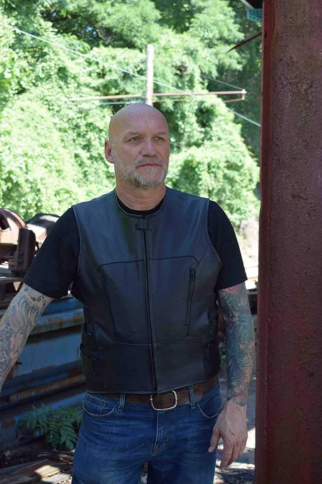 Leather Vest Motorcycle Men Fashion Customize Wholesale Vest Top quality motorcycle body armor vest good quality