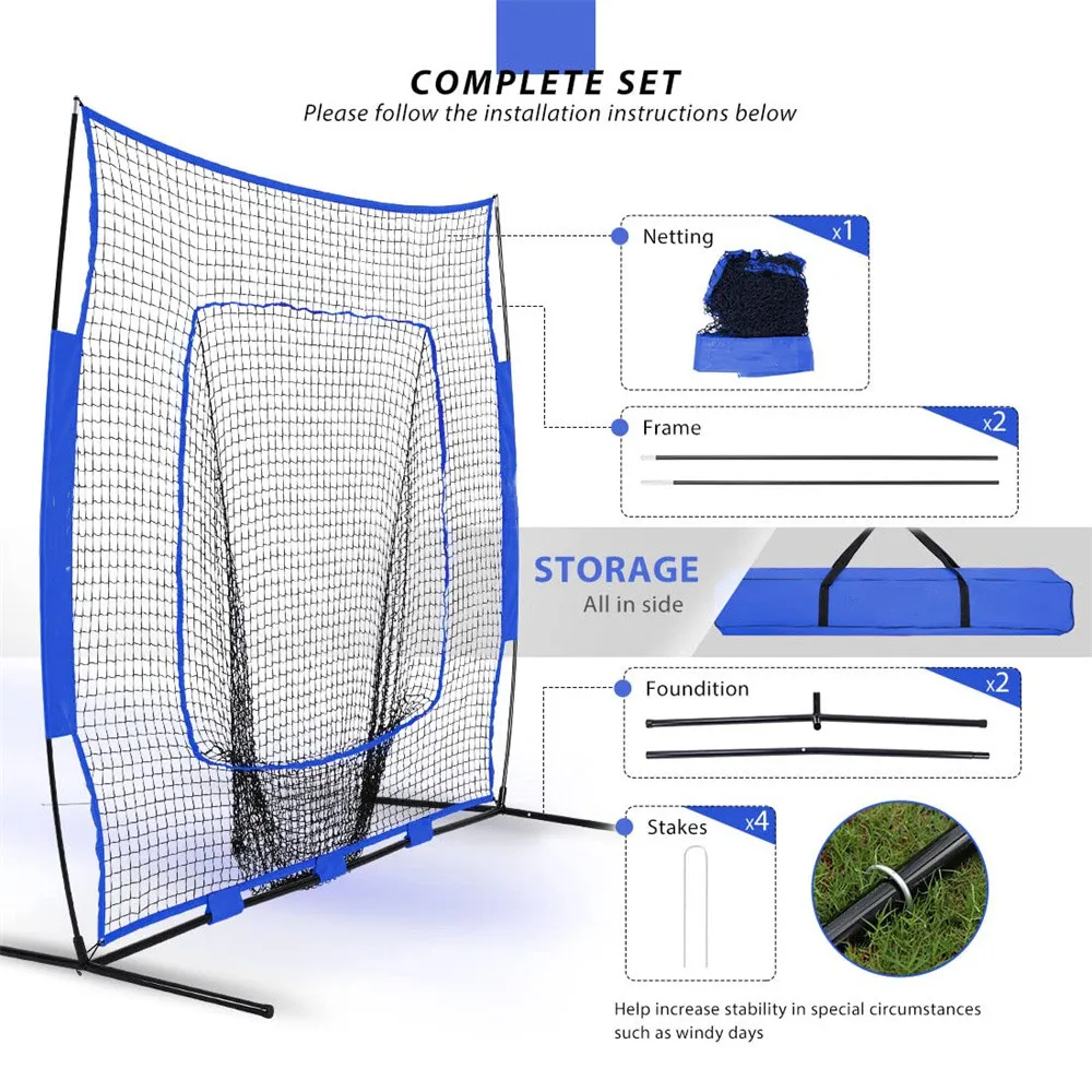 BN12B Hit Pitch Training Net For Baseball, Adjustable Baseball Hitting Net,  Baseball Net Factory In China