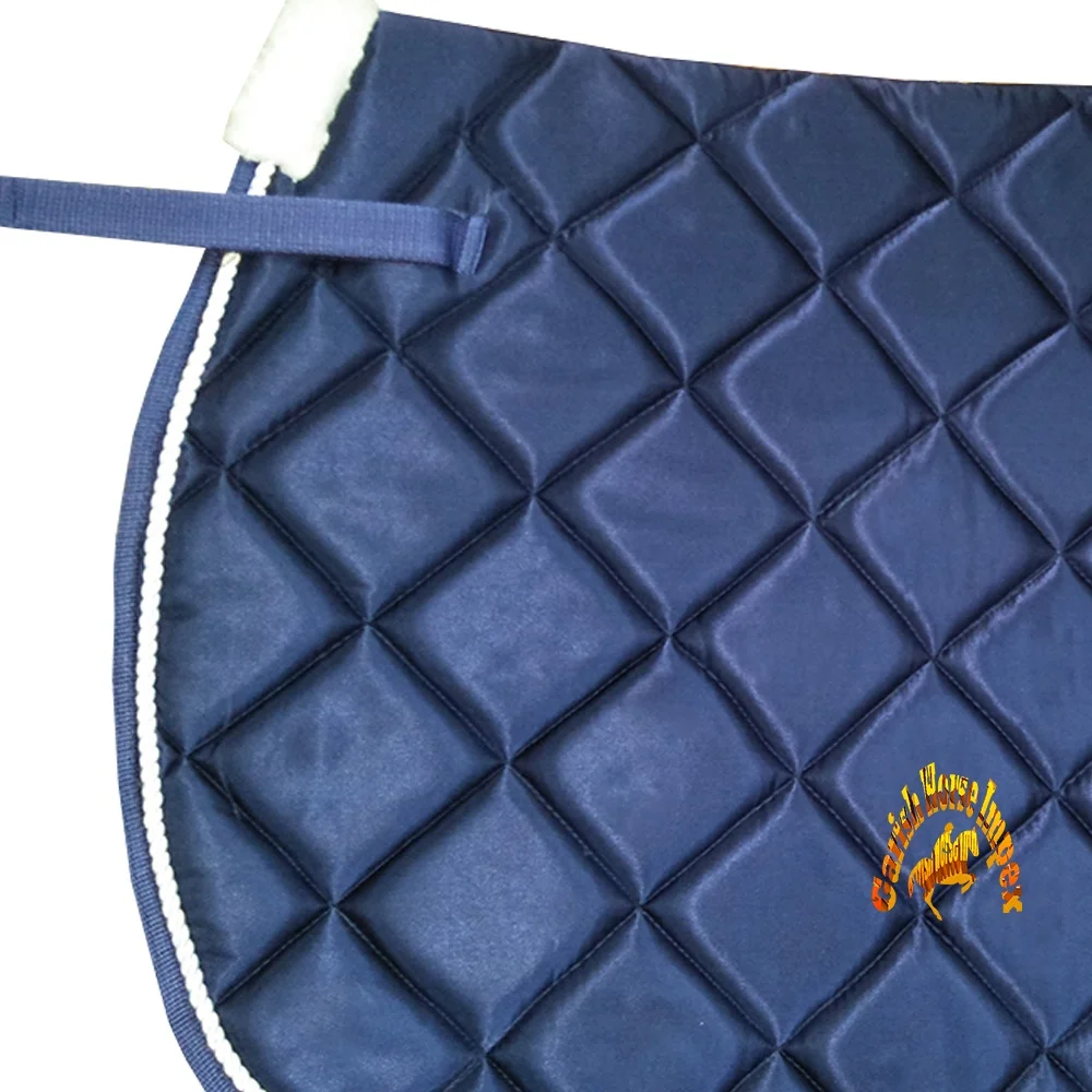 Horse Saddle Pad Satin Tack Saddle Pad Horse Racing Saddle Equipment Wholesale Custom Made Satin Shiny Glitter