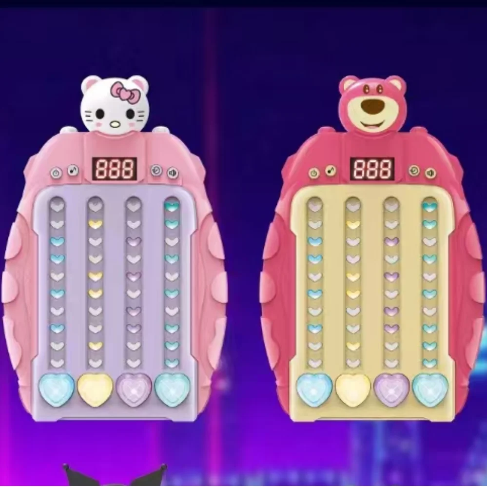 Toys novelties Handheld Rhythm Game Machine Kids Quick Push music Game Rhythm Machine 6 Levels Rhythm Button Game with Lights