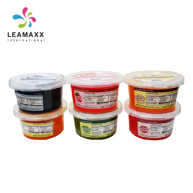Taiwan Bubble Tea Shop Wholesale 490g Mini Tub  Instant Pomegranate Bursting Boba Popping Boba Juice Ball