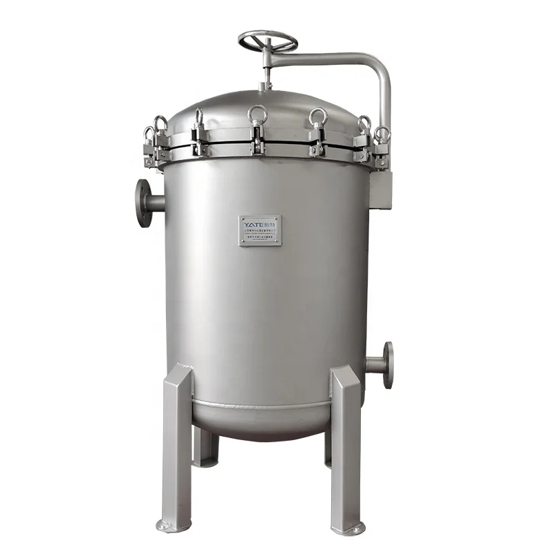 High temperature oil liquid filtration stainless steel paint water 2 4 bag filter housing installation