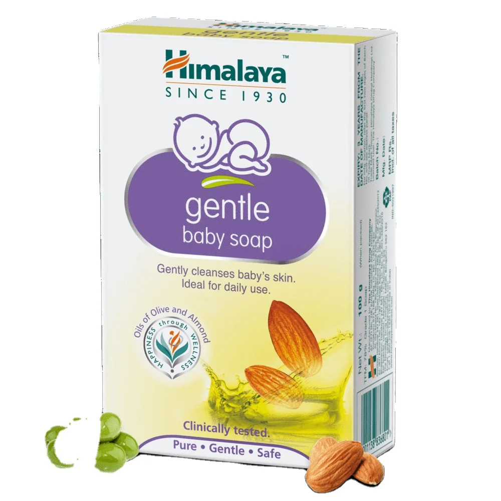 Himalaya Gentle Baby Soap Paraben-Free Natural Body Care for Sensitive Skin