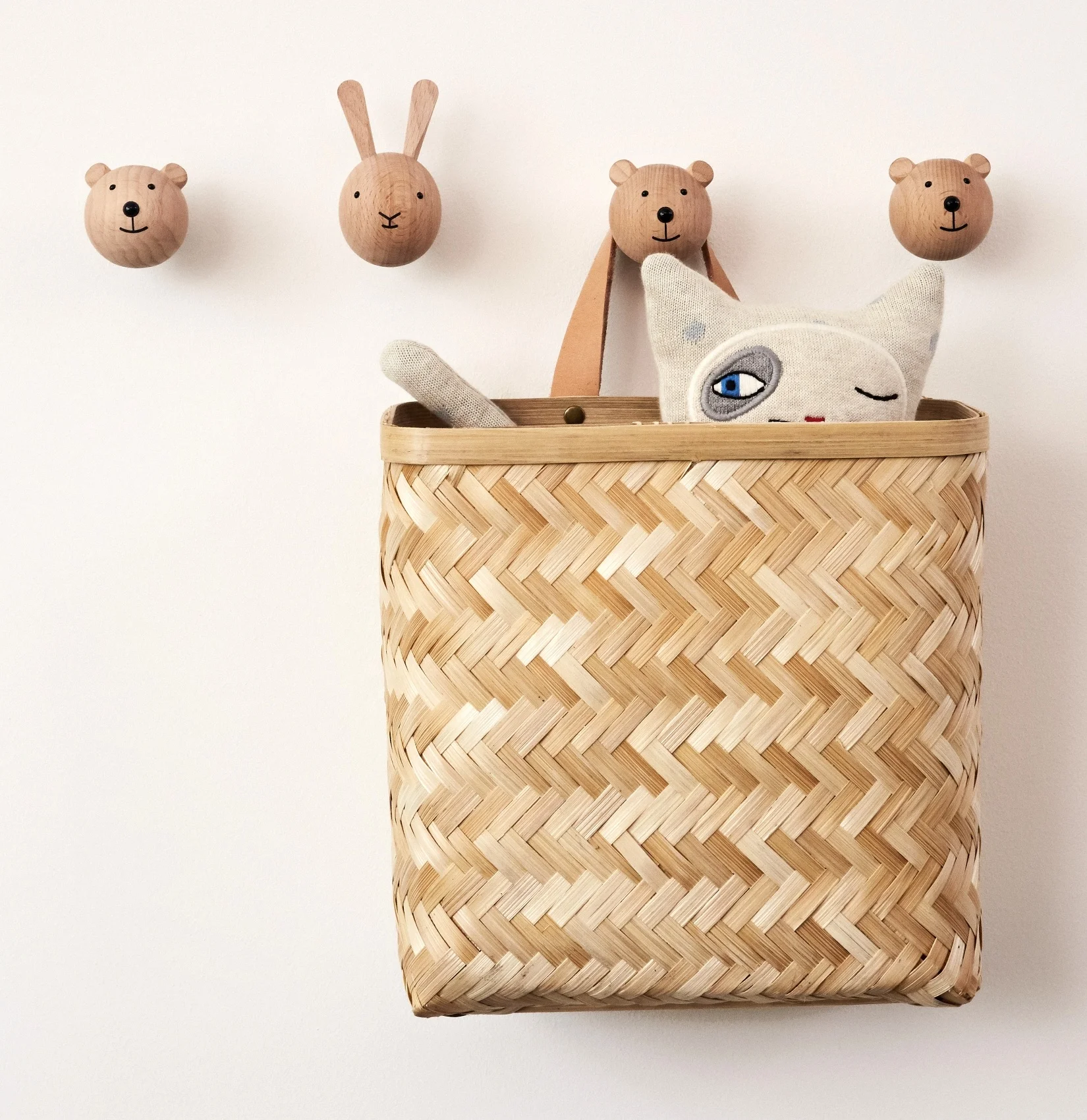 Современная большая бамбуковая Настенная Корзина естественного цвета для домашнего декора и сада цветочный горшок журнал плантатор