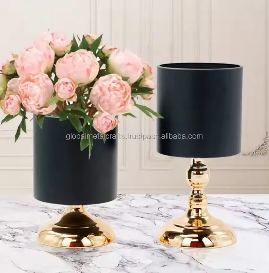 Modern luxury gold metal bud vases home decor brass vase, flower vase use for wedding home office decoration