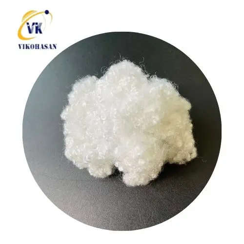 Biggest Factory of  Recycled Fiber Polyester HCS and HC  White fiber 7D64mm 15D64mm for Filling Quilt Pillow Toys Garment