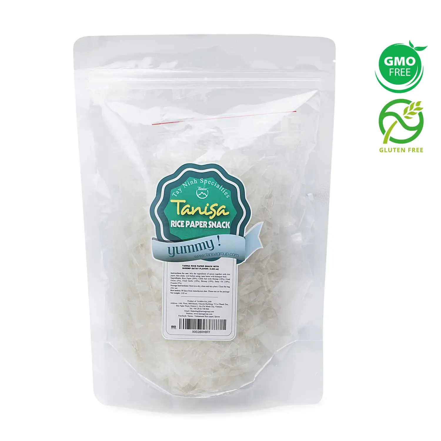 Высококачественная лучшая вьетнамская уличная еда рисовая бумага закуски Смешанная рисовая бумага ISO HACCP HALAL Сертификация