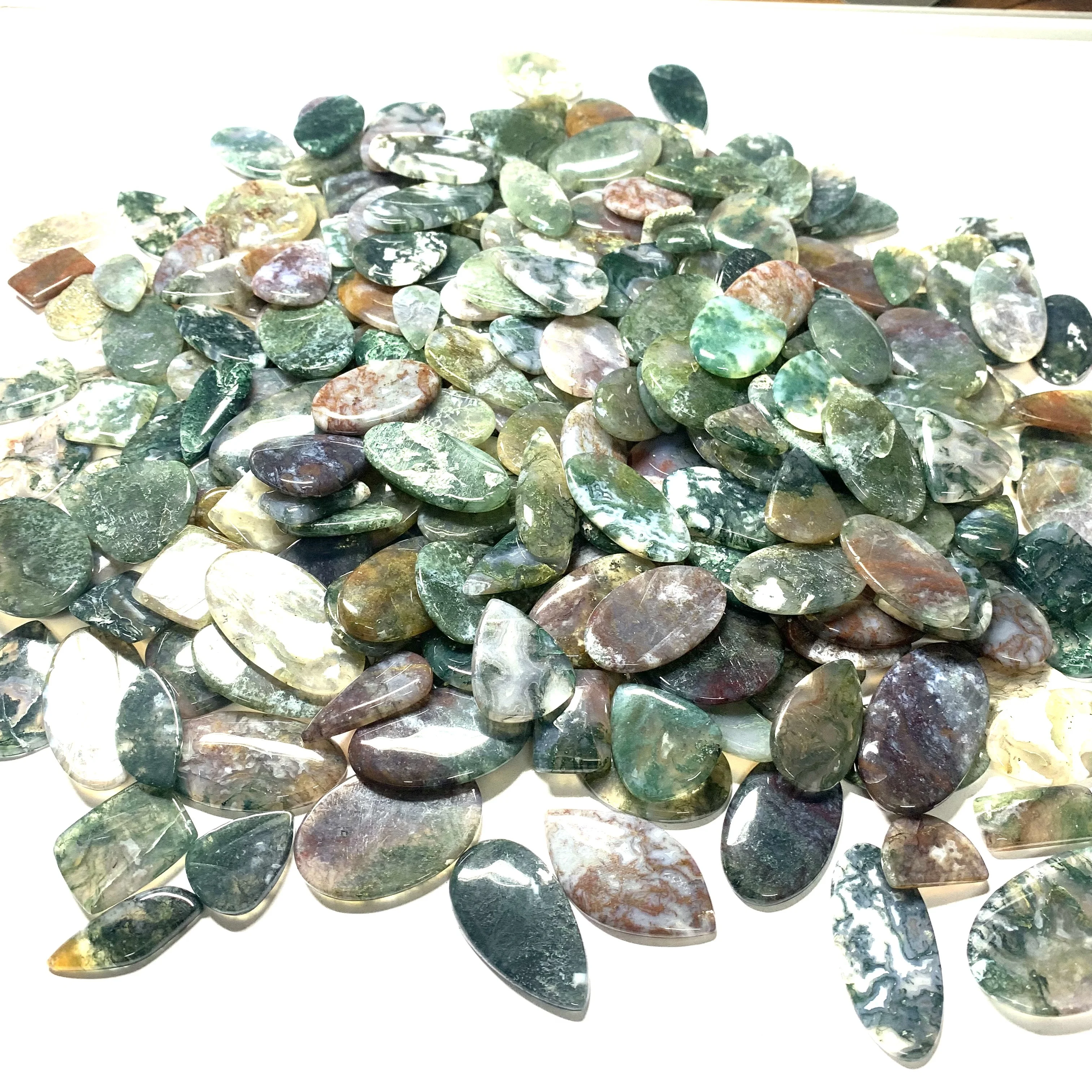 Tree Stone Natural Loose Gemstone Cabochon Moss Agate