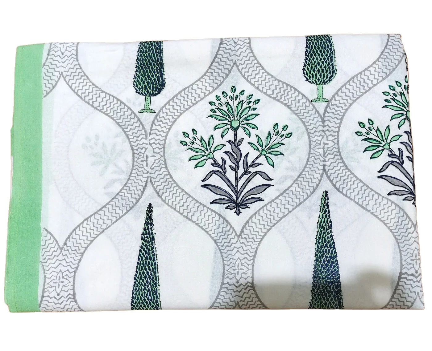 Indian Cotton Hand Block Print Bed Sheet Full Double Cotton Traditional Bed Cover Boho Bedding Set Bedspread