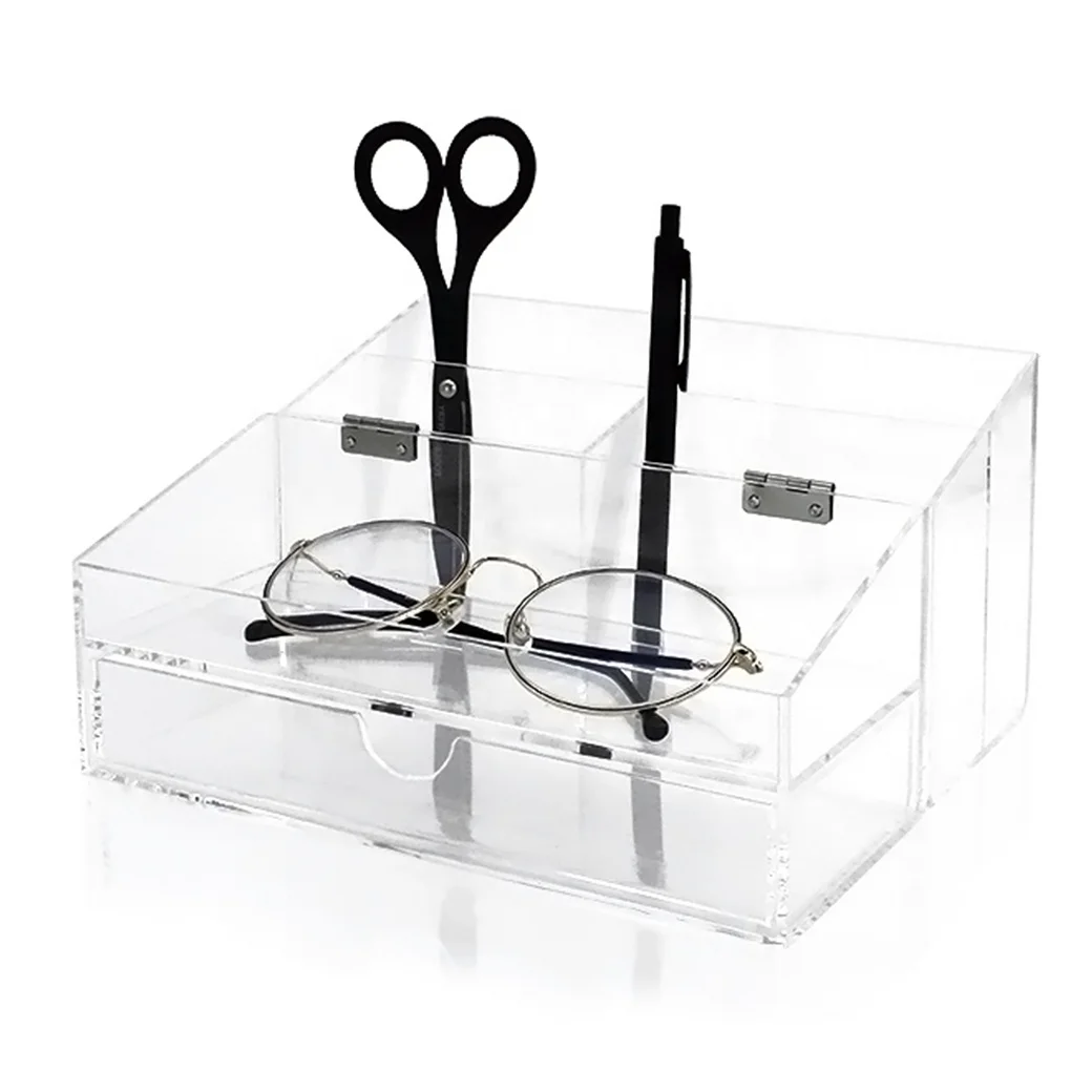 Домашний акриловый прозрачный акриловый Органайзер, коробка для хранения и корзины для дома или офиса