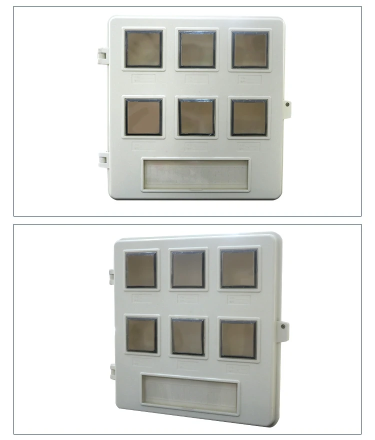 Manufacturer wholesale fiberglass electric meter box for 4/6 households, switch electronic outdoor rainproof electric meter box