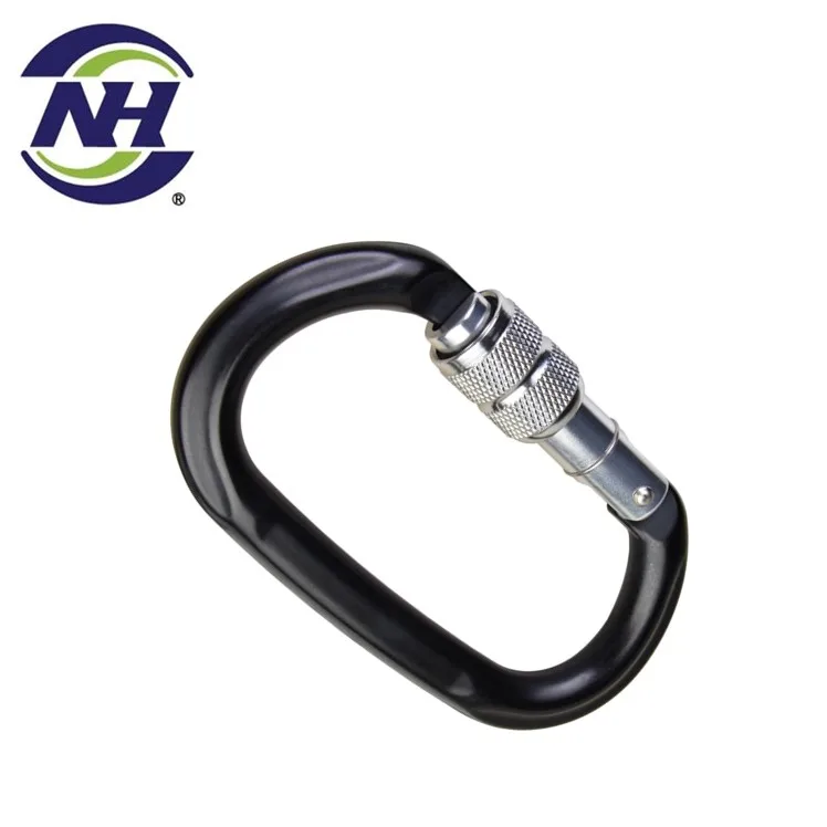 Safe climbing hook colorful locking aluminum carabiner