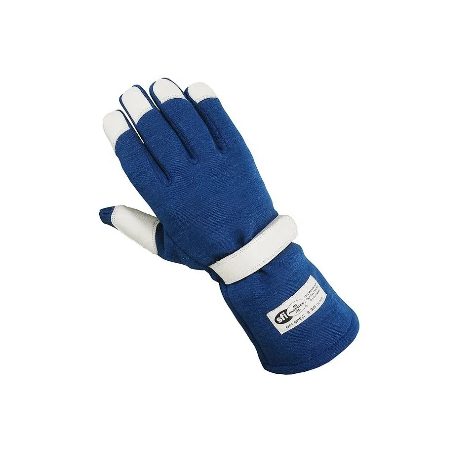 Custom All Weather Breathable Fireproof SFI 3.3/5 Nomex Auto Car Sports F1 Car Racing Gloves For Adult