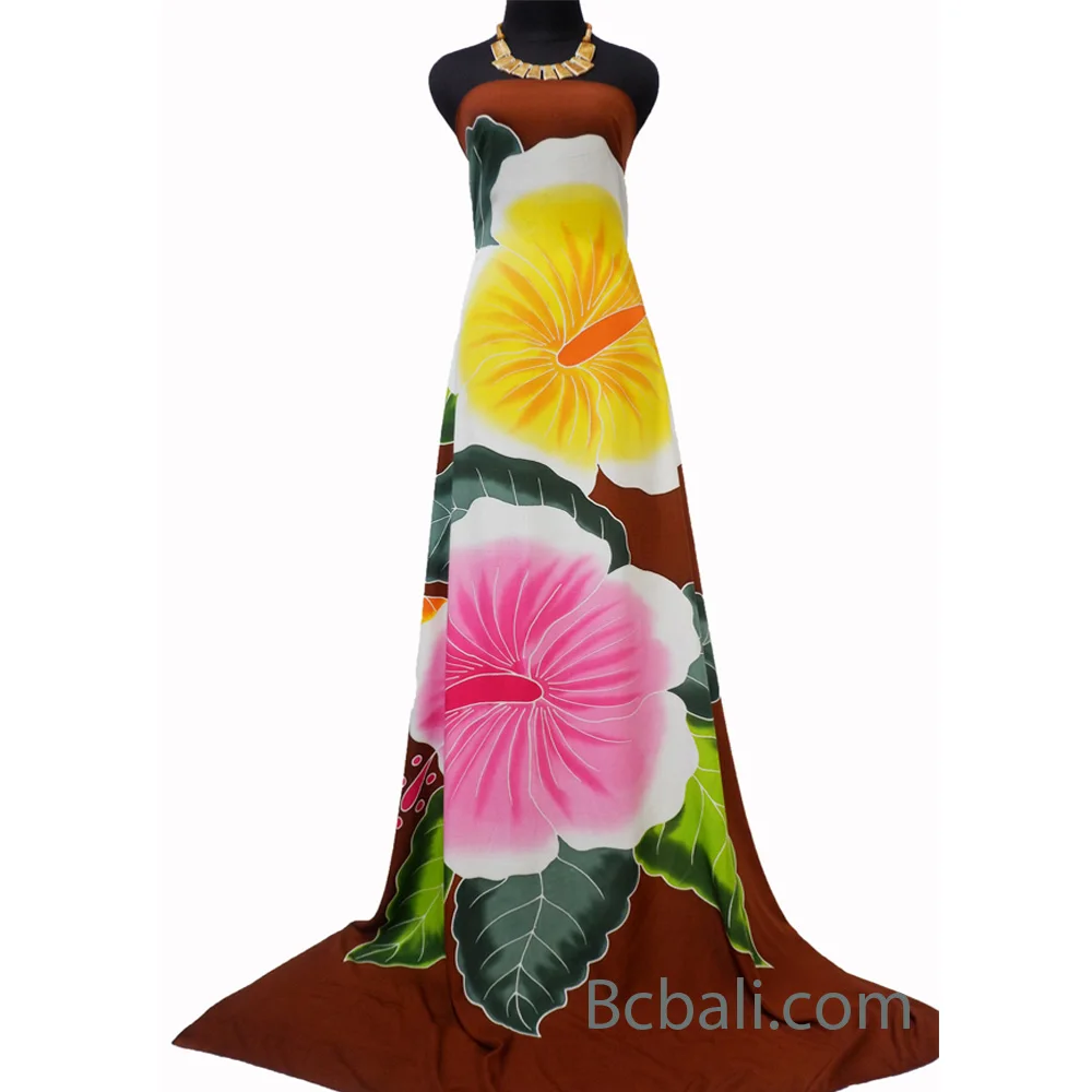 БАЛИЙСКАЯ пляжная ткань саронг ручная роспись лучшее качество парео цветочный дизайн