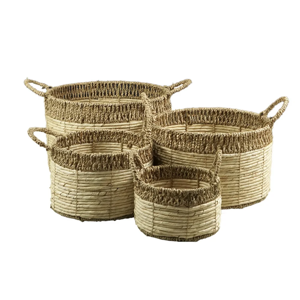 4 шт. корзины для хранения кукурузной шелухи и морских водорослей