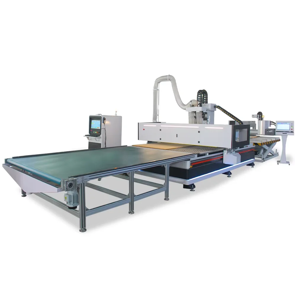 Горячая продажа деревообрабатывающий ЧПУ ATC CNC гравировальный станок по дереву CNC гравер для продажи кухонного шкафа мебель с производственной линией