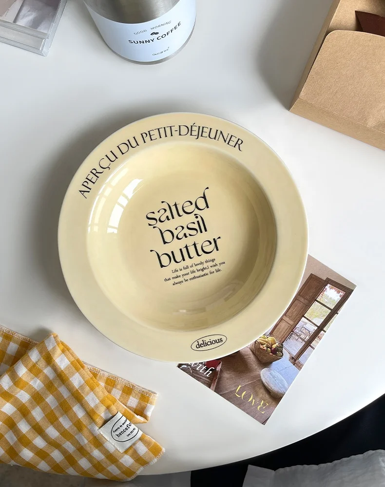 Custom Print Logo Creative 3 In 1 Western Steak Spaghetti Cake Breakfast Makers Waffle Porcelain Ceramic Plate Set For Breakfast