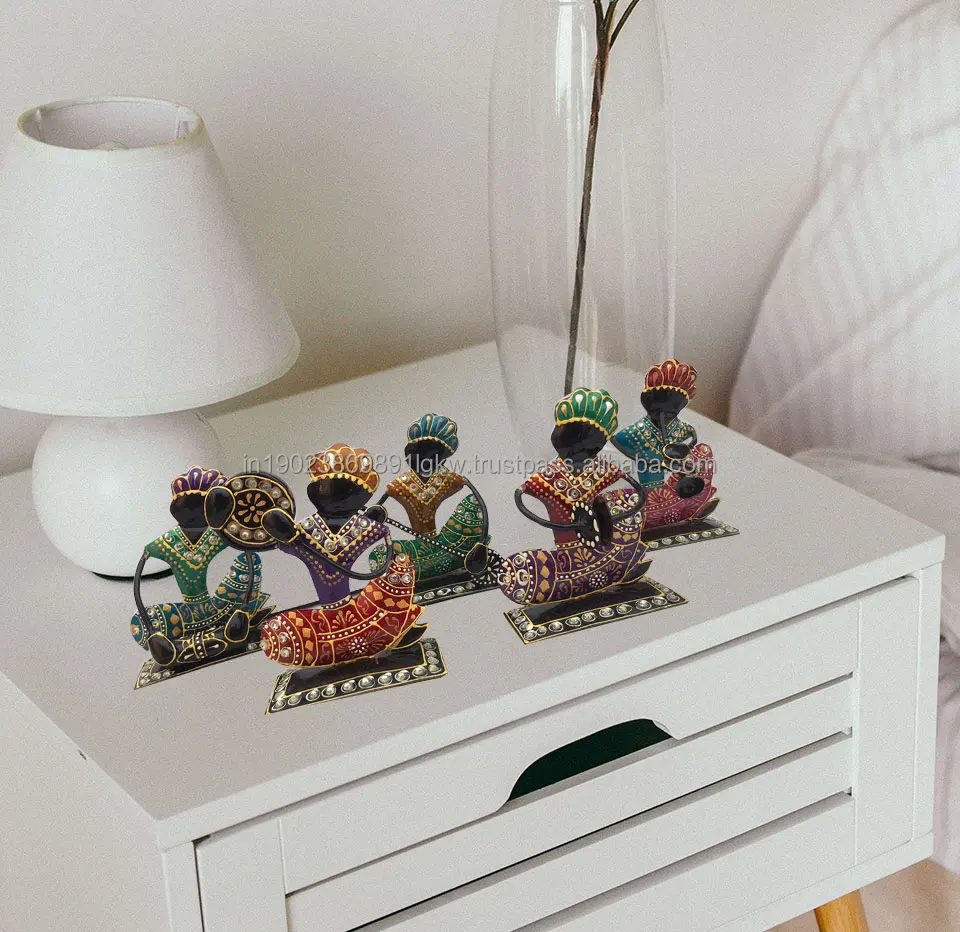 Indian Handicrafts Krishna Musician Metal  showpiece figurines for home decor  in good price from indian manufacturer