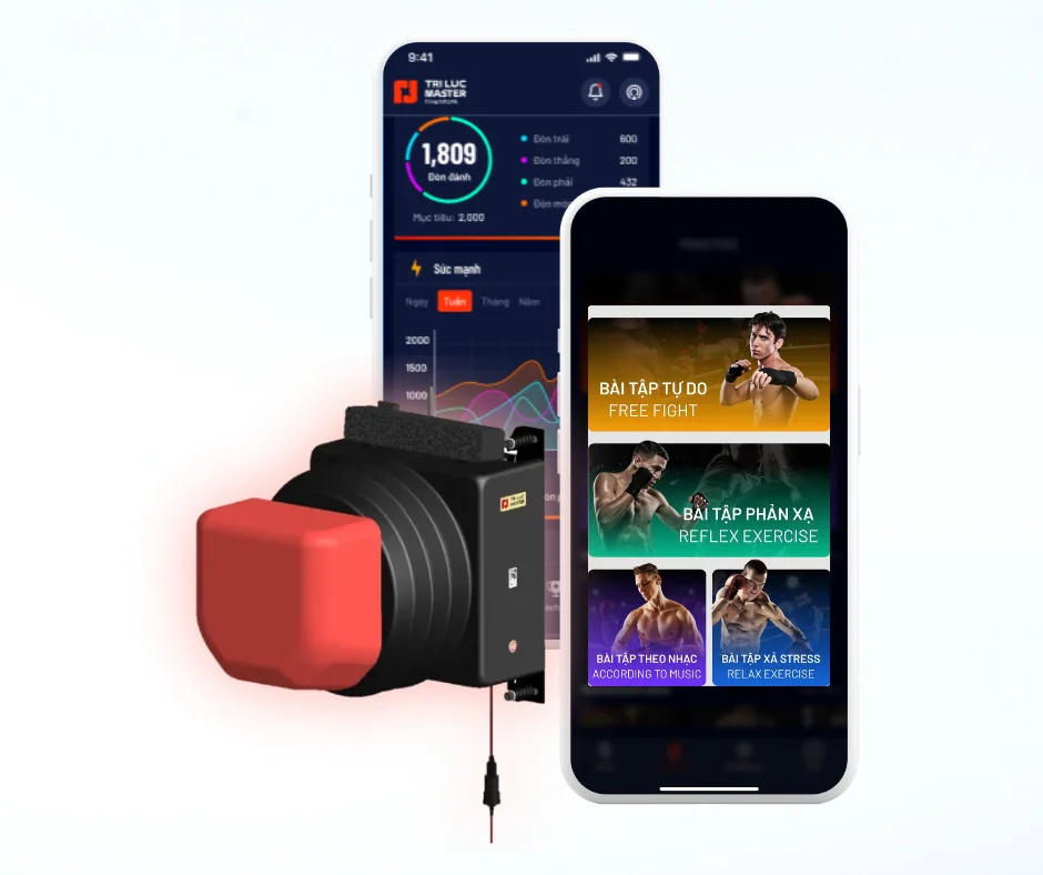 Smart Boxing Training Machine with AI Assistant, Accurate Punch Force, Music-Driven Workouts for Martial Arts, Home, Gym