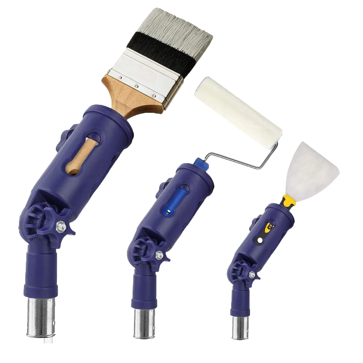 Multi-angle Brush Extension Corner Painting Tool Paint Extender Roller Pole Clamping Telescopic Rod