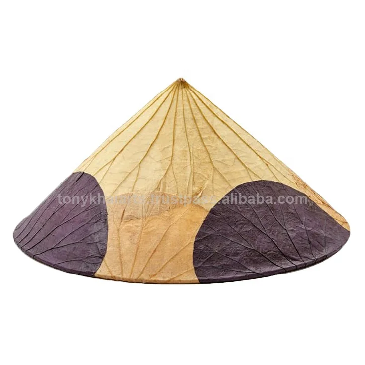 Head Wearing  Decoration Lotus Bamboo and Palm Leaf Colorful Conical Hat Made in Vietnam Use for Decoration and Daily c
